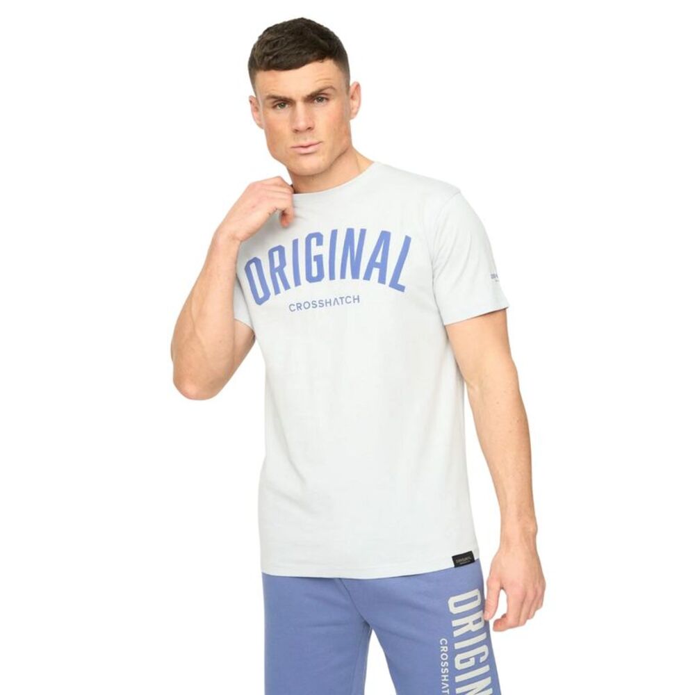 Crosshatch Mens Kensby T-Shirt / Light Blue